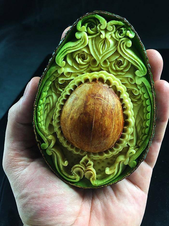 avocado carving food