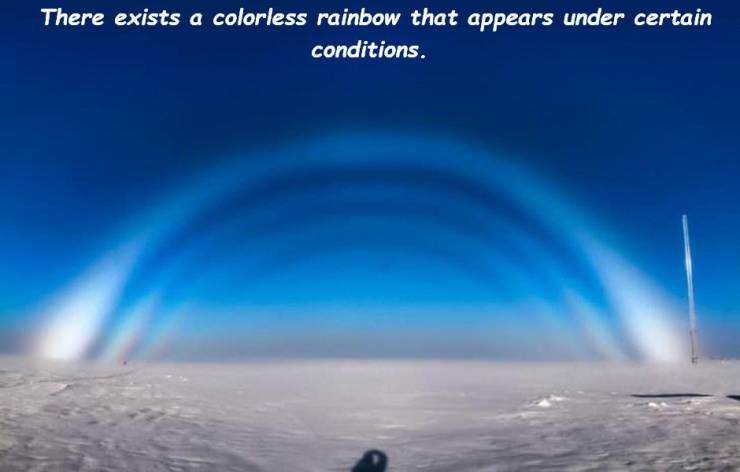 atmosphere - There exists a colorless rainbow that appears under certain conditions.