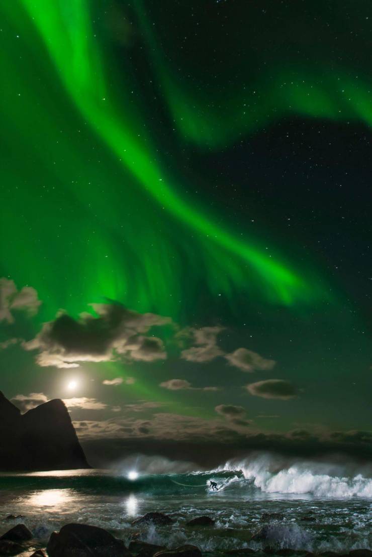 mick fanning northern lights surfing