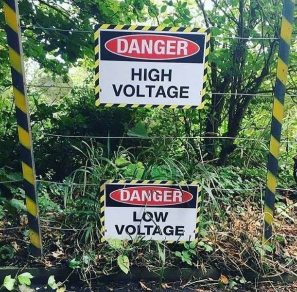 low voltage meme - Danger High Voltage Danger Low Voltage