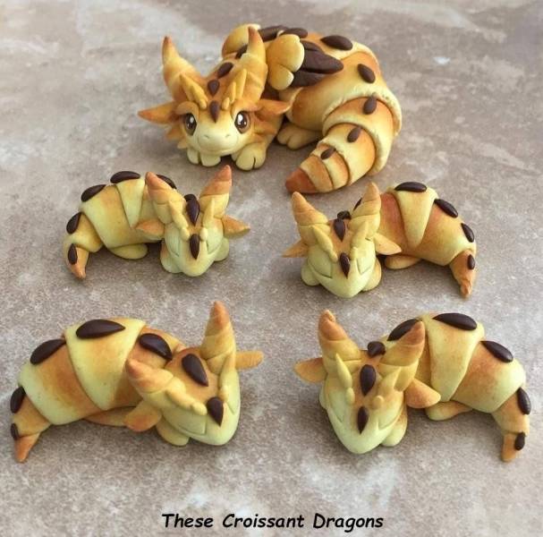 croissant dragon - These Croissant Dragons