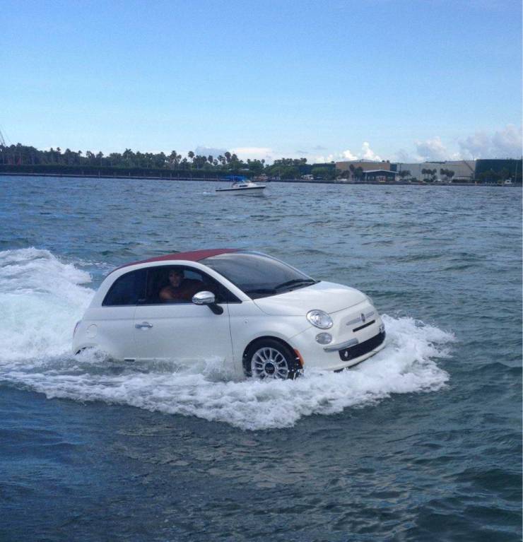 meme cars on water