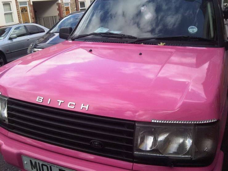 pink bitch car