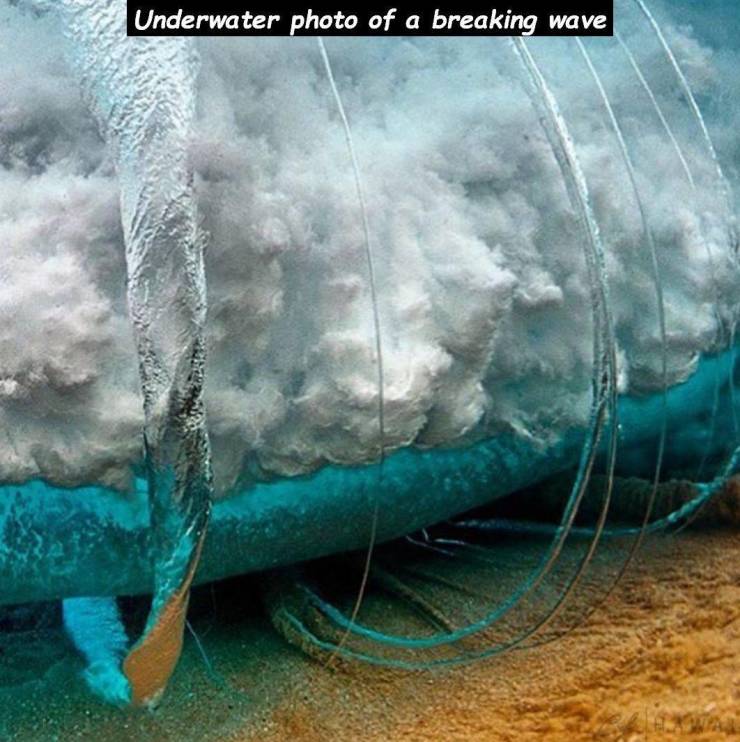 underwater wave vortex - Underwater photo of a breaking wave