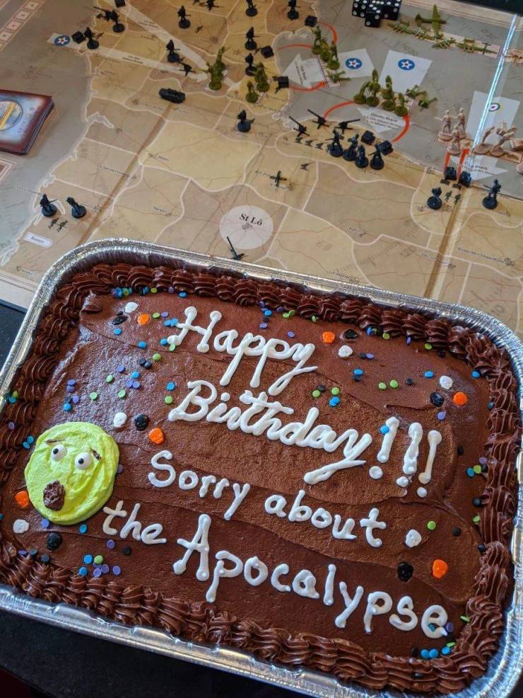 birthday cake - St L6 E Happy Sorry about. the Apocalypse