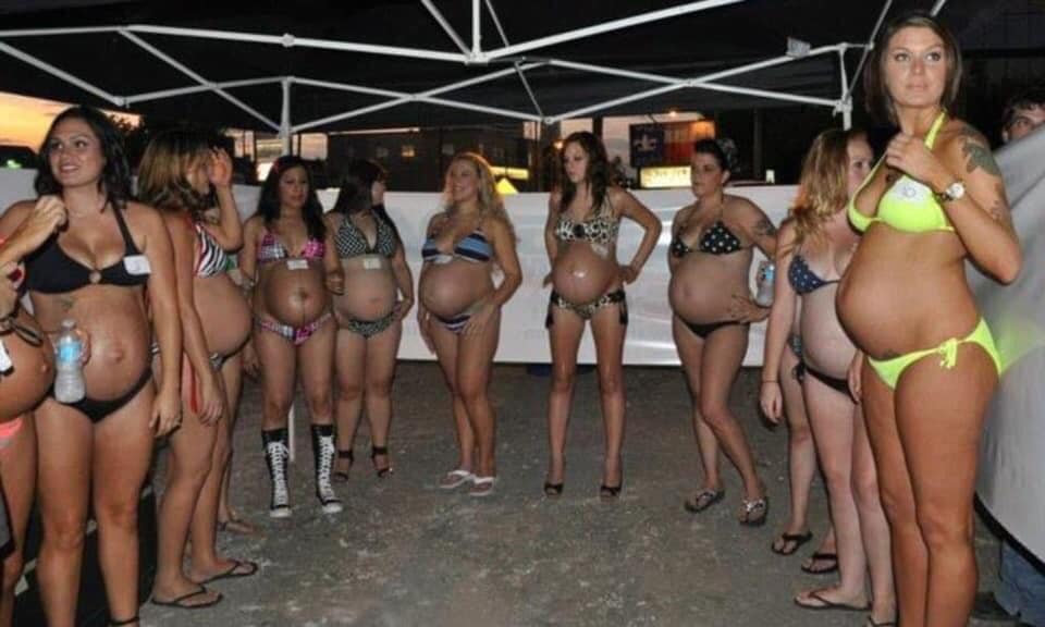 pregnant woman bikini contest