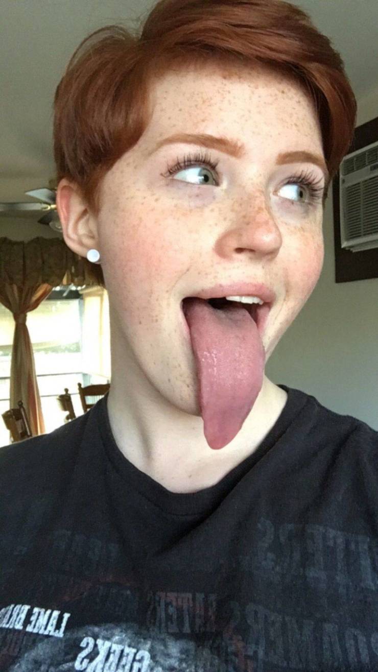 long tongue girl