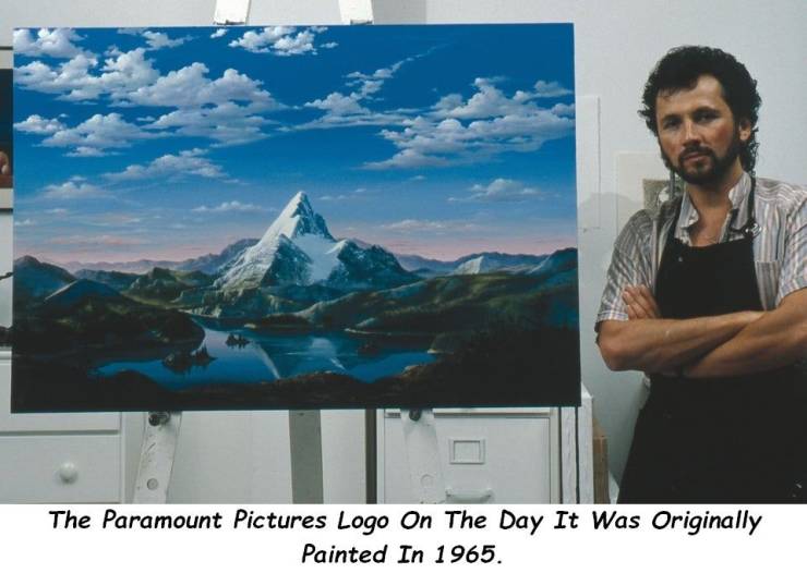 dario campanile - The Paramount Pictures Logo On The Day It Was Originally Painted In 1965.