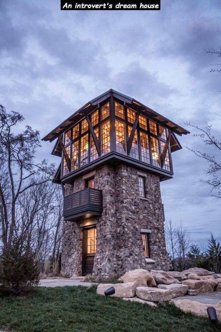 stone observatory home - An introvert's dream house