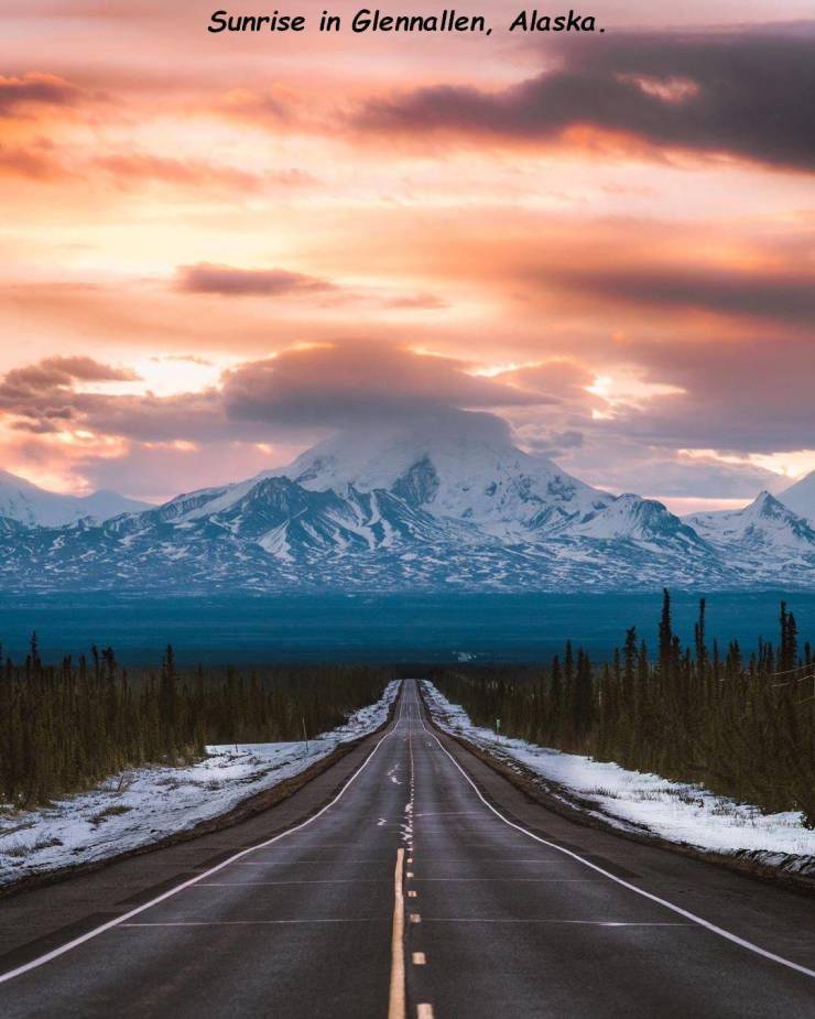 sky - Sunrise in Glennallen, Alaska.