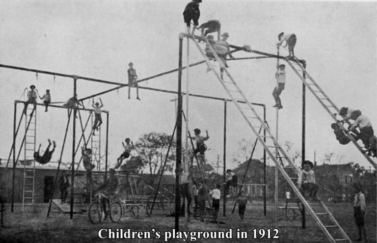 early 1900s playground - Children's playground in 1912