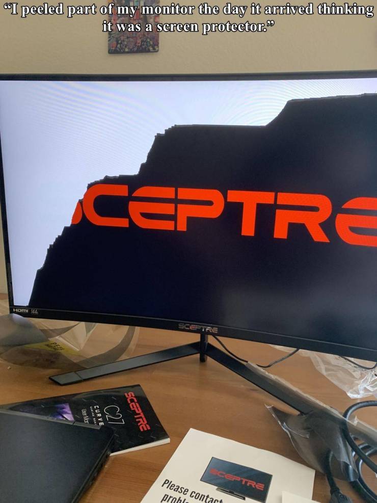display device - "I peeled part of my monitor the day it arrived thinking it was a screen protector. Ceptre Dit erlor Curve Sceptre Septre Please contact probi