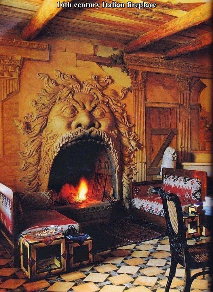 coolest fireplaces - 16th century Italian fireplace