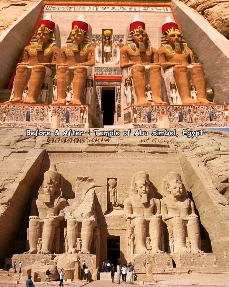 abu simbel - In Before & After 8 Temple of Abu Simbel, Egypt