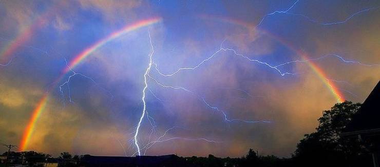 lightning rainbow