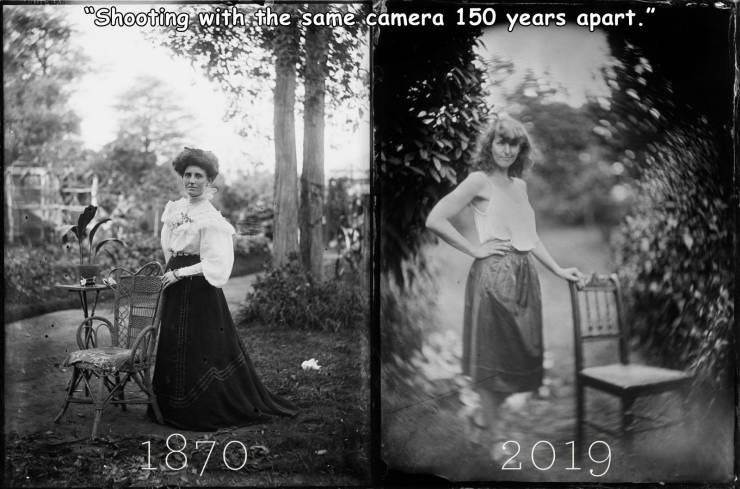 photograph - "Shooting with the same camera 150 years apart." 1870 2019