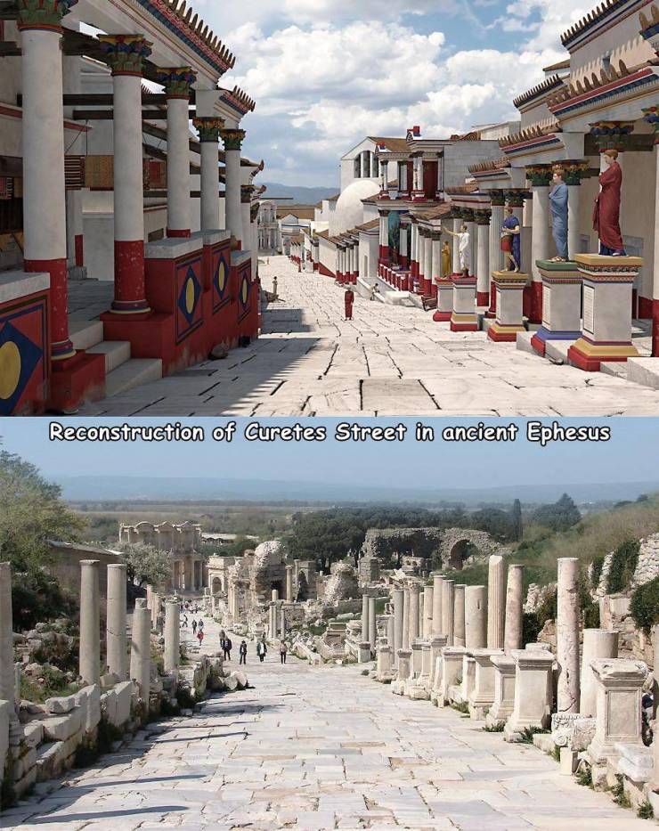 ephesus turkey - Reconstruction of Curetes Street in ancient Ephesus