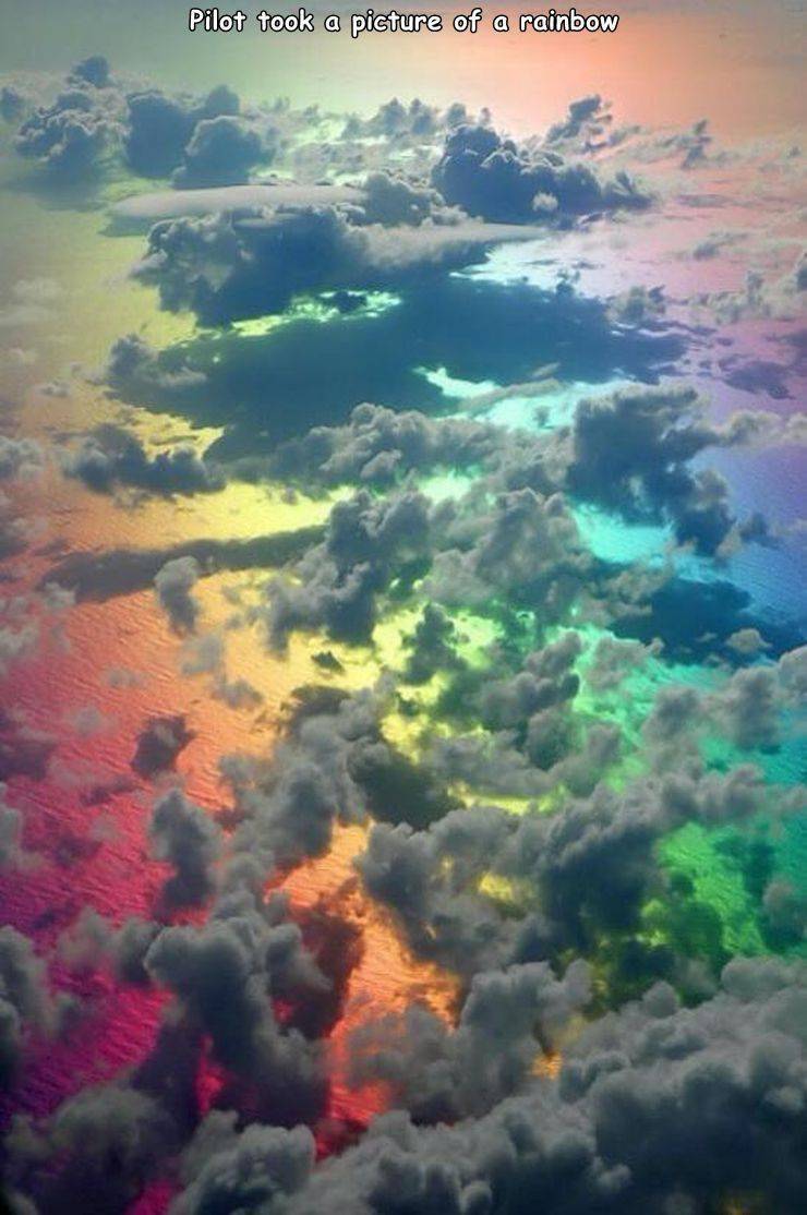 rainbow clouds - Pilot took a picture of a rainbow
