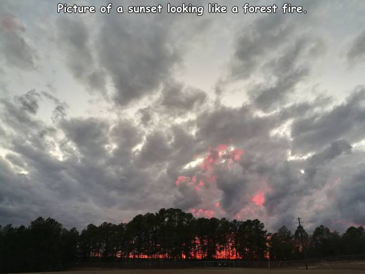 sky - Picture of a sunset looking a forest fire.
