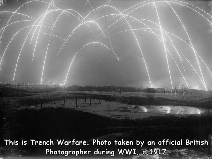 ww1 trench night - This is Trench Warfare. Photo taken by an official British Photographer during Wwi, C.1917