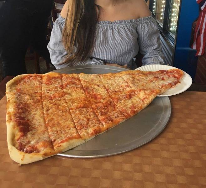 2 foot pizza slice
