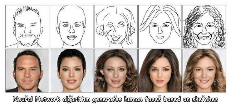Photorealism - . Neural Network algorithm generates human faces based on sketches