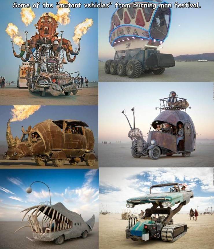 aerospace engineering - Some of the mutant vehicles" from burning man festival. Ma