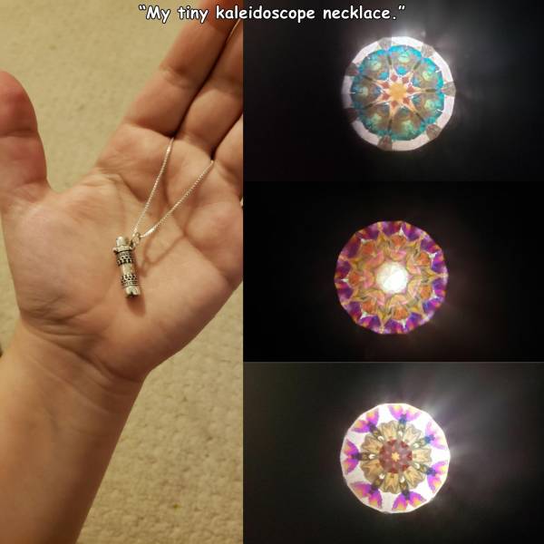 opal - "My tiny kaleidoscope necklace."