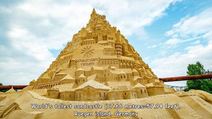 sand - schauinsland reisen Iii World's tallest sandcastle 17.66 metres857.94 feet. Ruegen island, Germany