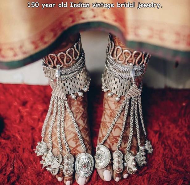anklets for bride - 150 year old Indian vintage bridal jewelry. 19980 Cas Joe Ssesser 31383