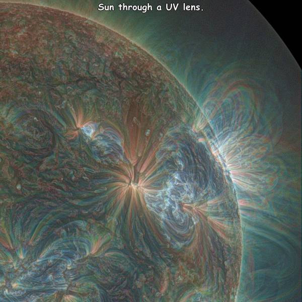 sun through ultraviolet lens - Sun through a Uv lens.
