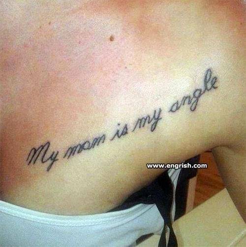 tattoo - angle My mom is my