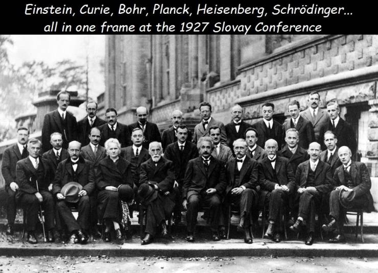 albert einstein marie curie - Einstein, Curie, Bohr, Planck, Heisenberg, Schrdinger... all in one frame at the 1927 Slovay Conference