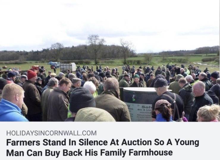 farmers stay silent at auction - Sold Holidaysincornwall.Com Farmers Stand In Silence At Auction So A Young Man Can Buy Back His Family Farmhouse
