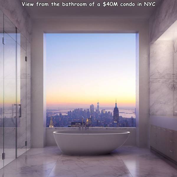 432 park avenue penthouses - View from the bathroom of a $40M condo in Nyc
