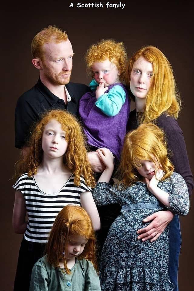 red hair scotland - A Scottish family