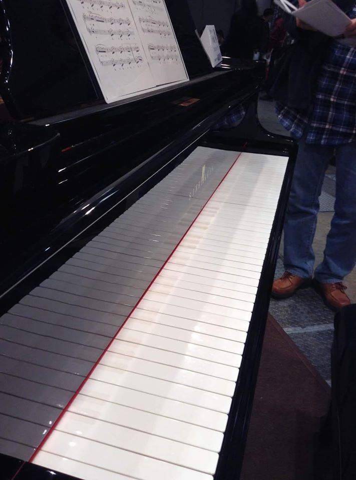 piano with only white keys