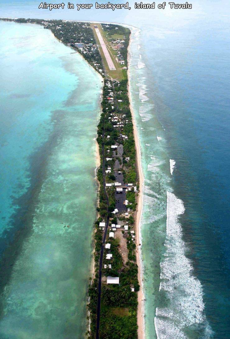 tuvalu country - Airport in your backyard, island of Tuvalu