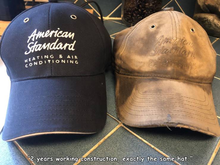 baseball cap - Heating & Air Conditioning American Standard "2 years working construction, exactly the same hat."