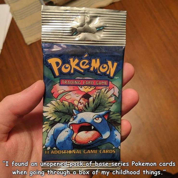 1st edition base set pokemon packs - Pokemon Tma Trading Card Game 11 Additional Game Cards "I found an unopenedpack ofbase series Pokemon cards when going through a box of my childhood things."