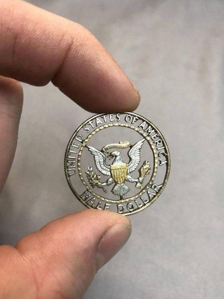 half dollar coin in hand - Stals Of Americ United Half