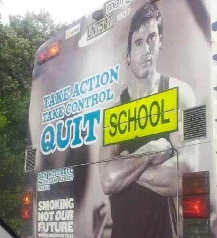 funny pics - best design fails - me 1707 1801 Takie Action Takde Control Quimt School Beymitchell Salle Smoking Not Our Future Wild