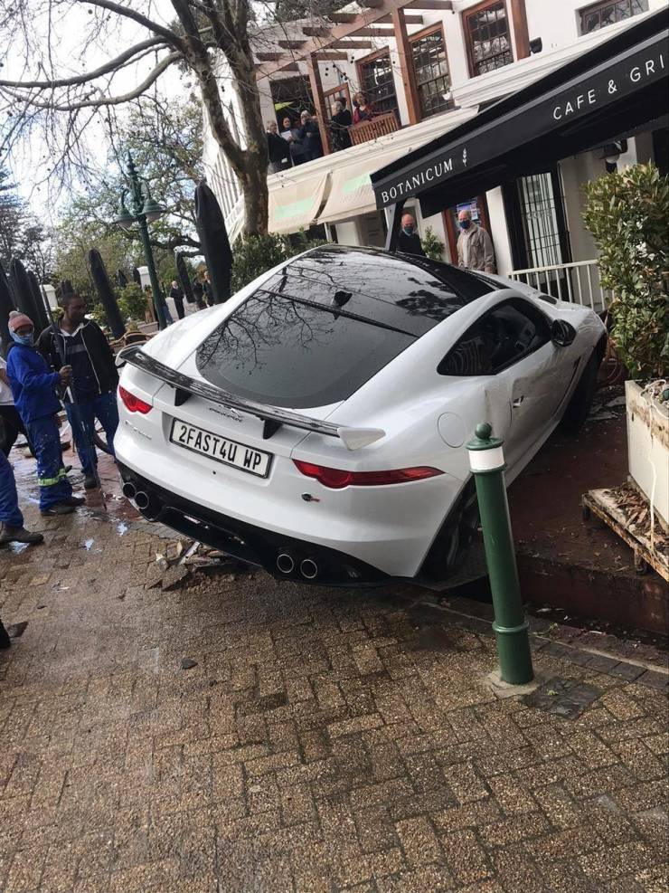 supercar crashed into house