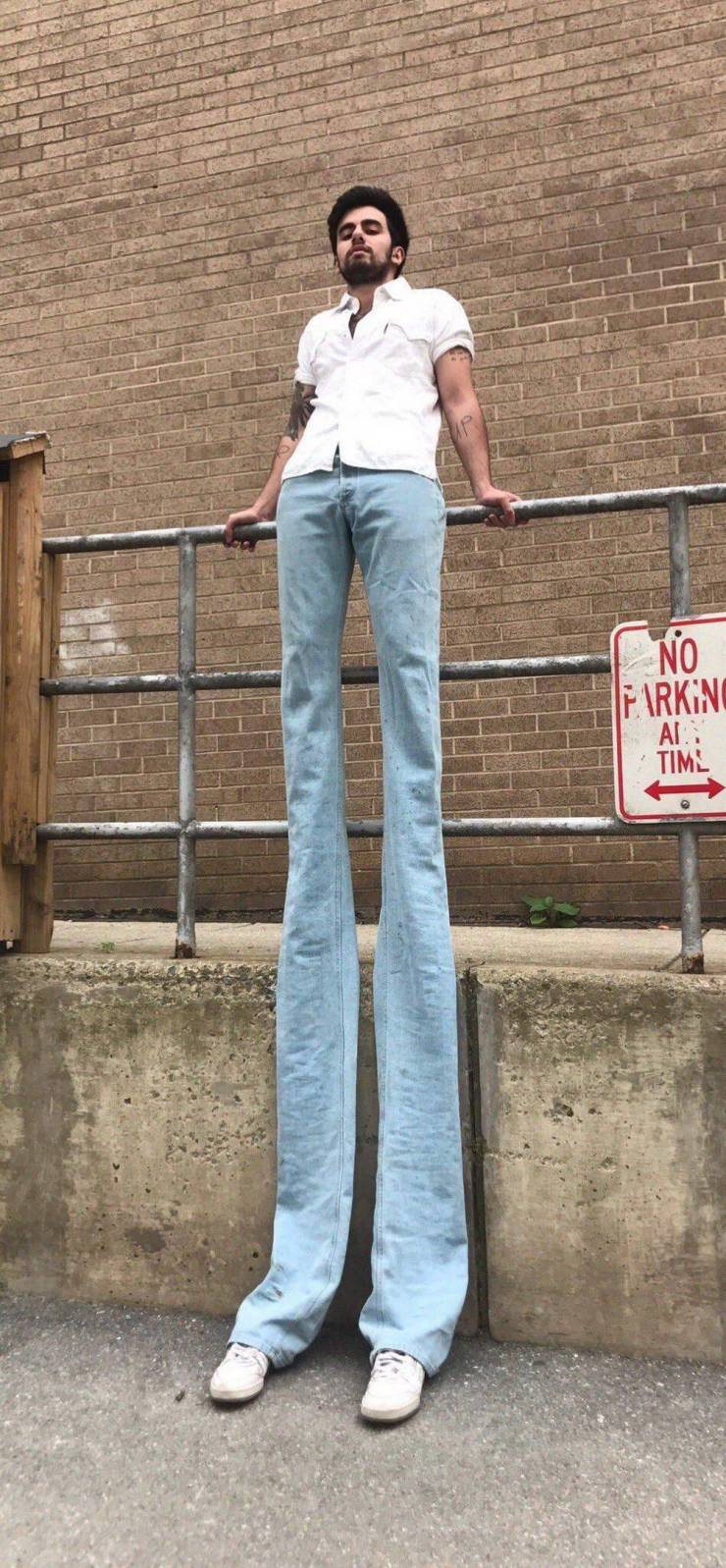 guy with really long jeans