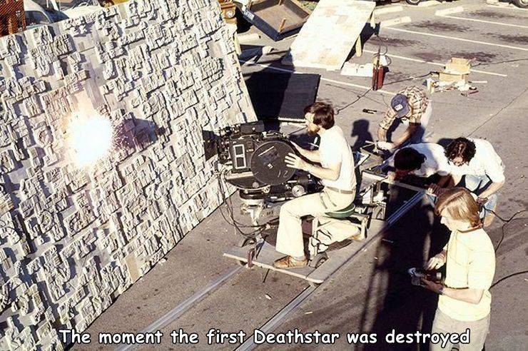 star wars behind the scenes special effects - 28 The moment the first Deathstar was destroyed