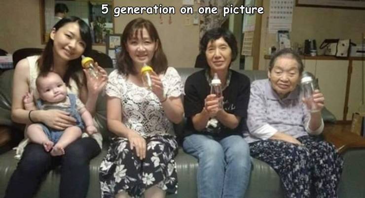 5 generations of asians - 5 generation on one picture