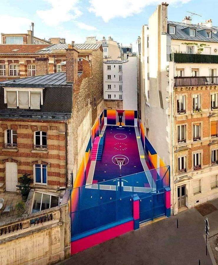cool pics - basketball court in paris