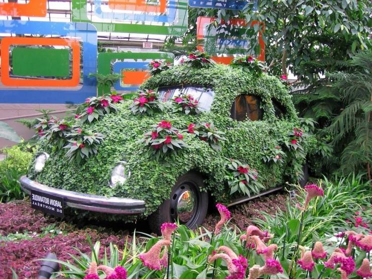 cool pics - greenhouse made out of a car