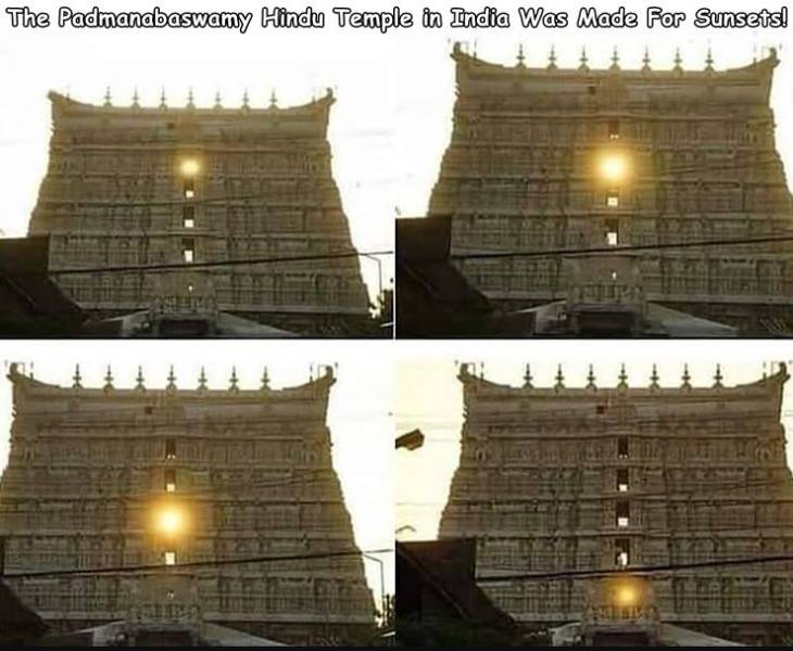 cool pics - sri padmanabhaswamy temple - The Padmanabaswamy Hindu Temple in India Was Made For Sunsets!