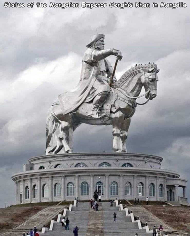 Chinggis Khaan Statue Complex - Statue of the Mongolian Emperor Genghis Khan in Mongolia